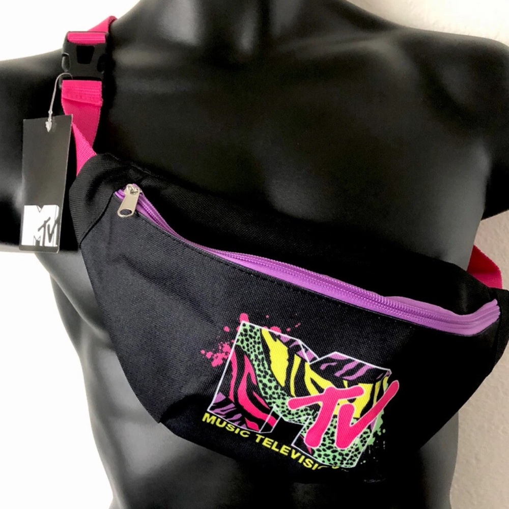 MTV Black and Pink Fanny Pack